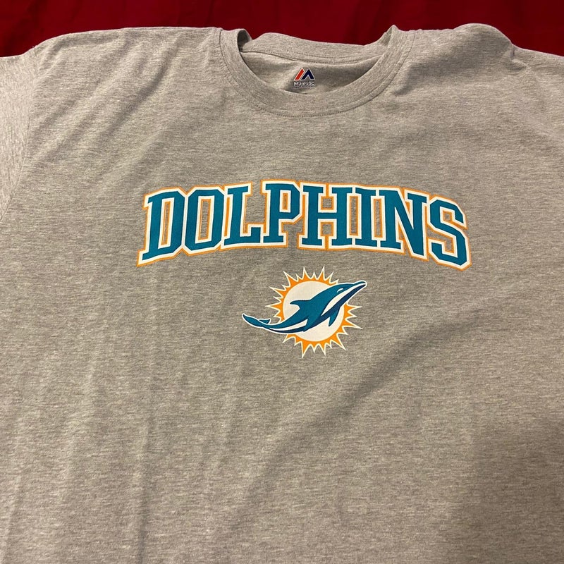 MIAMI DOLPHINS TEAM ISSUED PLAYER THROWBACK LOGO AQUA DRI-FIT SHIRT BRAND  NEW !