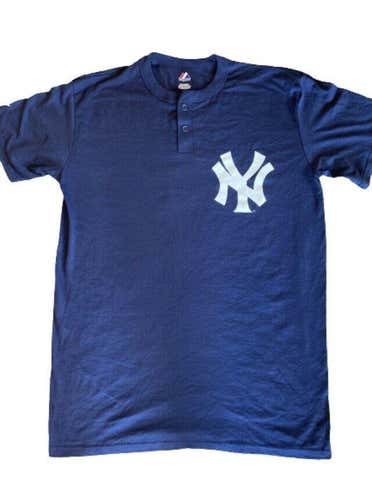 New W/O Tags Majestic New York Yankees Team T Shirt #10 Sz. L Free Shipping