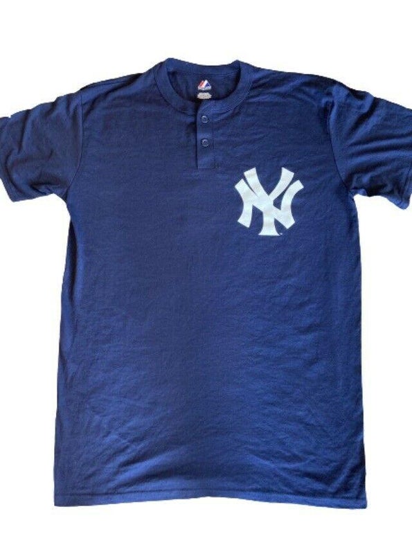 Majestic New York Yankee Shirt Mens Extra Large Blue Rodriguez 13 Short  Sleeve