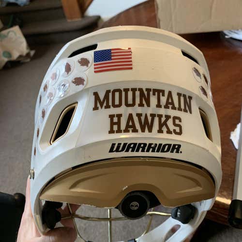White Adult Player's Warrior Burn Helmet