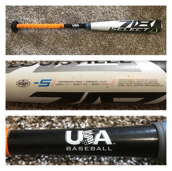 Used Kid Pitch (9YO-13YO) 2018 Louisville Slugger Composite Select 718 Bat (-5) 26 oz 31"