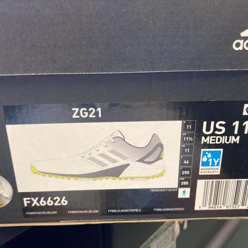 White Men's Size 11.5 (Women's 12.5) Adidas Golf Shoes