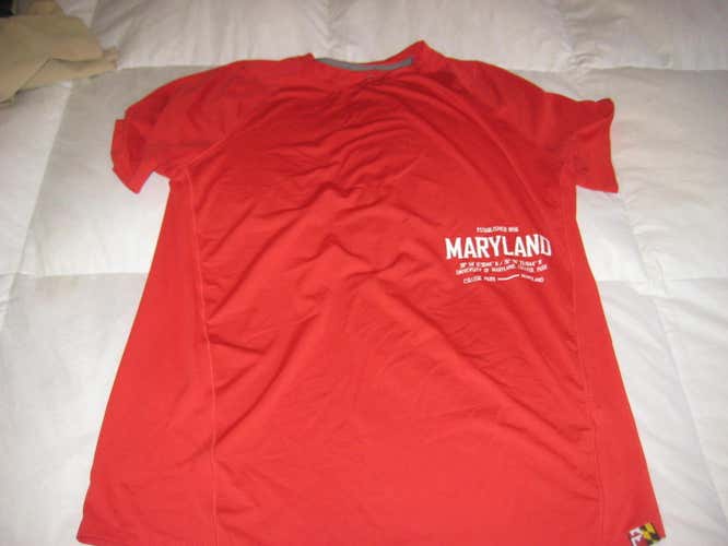 Under Armour UMD Maryland lacrosse team shooter shirt L large