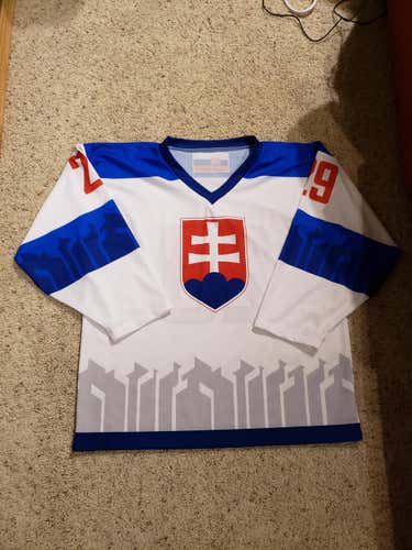 Slovakia Hockey Jersey White Large