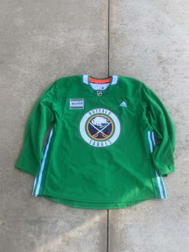 Buffalo Sabers Authentic Made in Canada Green Adult Size 58 or 58+Adidas Pro Stock Jersey