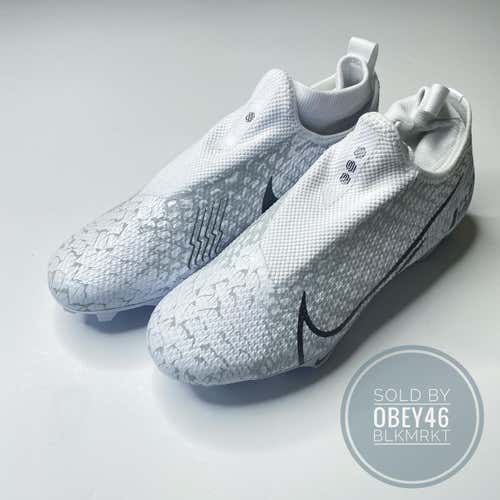 NIKE Vapor Edge Pro OBJ White Silver Football Cleats  - Sz 7