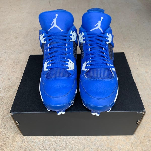 Jordan 4 Retro MCS Royal Blue Cleats sz 9 | SidelineSwap