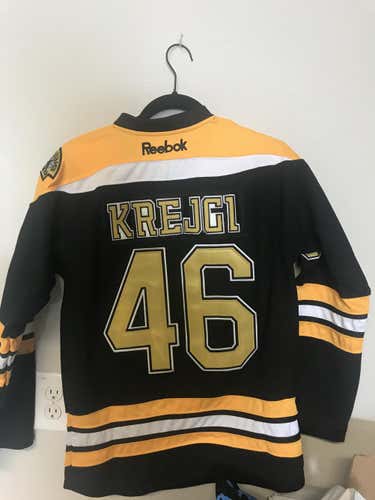 Boston Bruins David Krejci Black New Youth Large Jersey