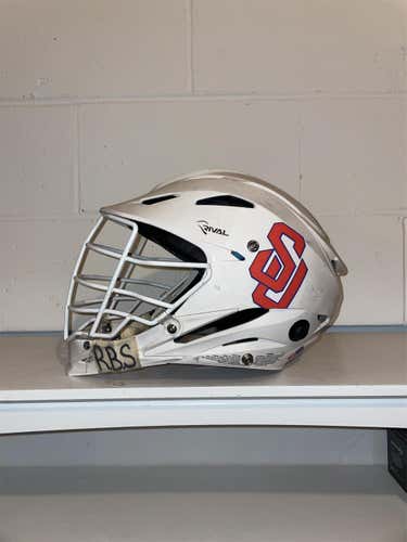 Retro Syracuse Game Worn -Used STX Rival Helmet