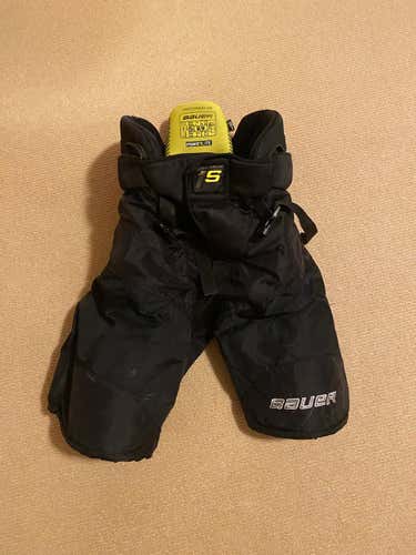 Black Used Senior Medium Bauer Supreme 1S Hockey Pants