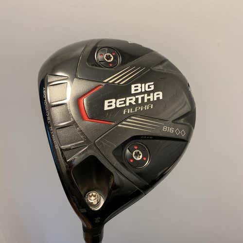 Men's Left Hand Big Bertha Alpha 816 Double Black Diamond Stiff Flex 9 Loft Driver