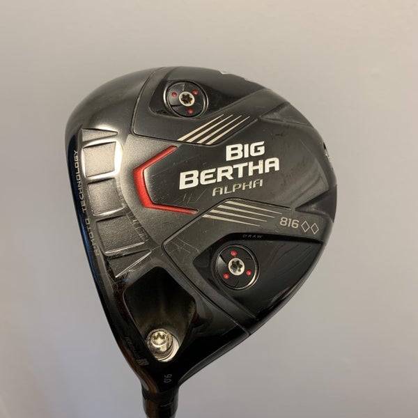 Men's Left Hand Big Bertha Alpha 816 Double Black Diamond Stiff Flex 9 Loft Driver
