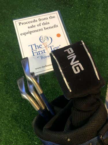 Ping Moxie Kids Golf Starter Set With Lightweight Graphite Shafts Stand Bag
