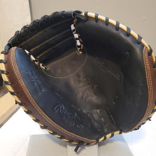 Used Rawlings Right Hand Throw Heart of the Hide Baseball Glove 33"