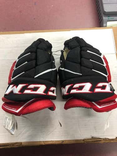 Black New Junior CCM Jetspeed FT1 Gloves 12" / BLACK, RED