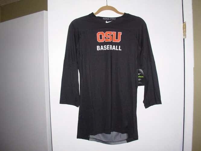 new mens XL nike OSU baseball pro fitted hypercool 3/4 sleeve