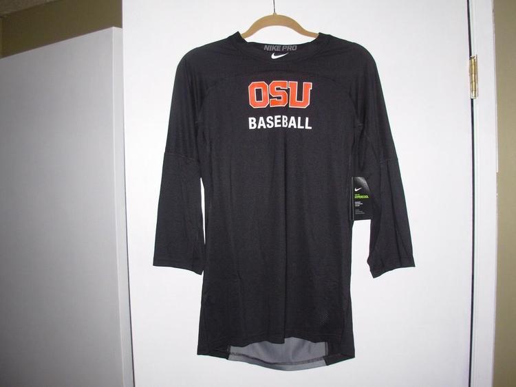 new mens XL nike OSU baseball pro fitted hypercool 3/4 sleeve