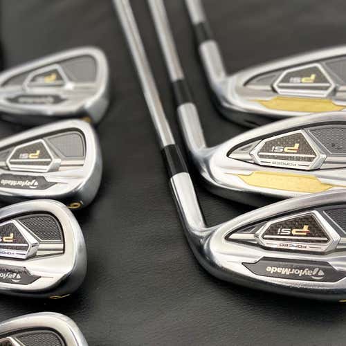 Taylormade PSi Tour Forged Iron Set GOLD • KBS C-Taper 105 R Shafts • Lamkin Tour Grips • 5-PW+AW