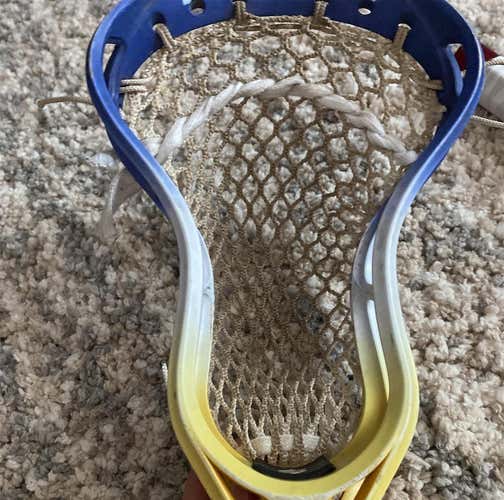 Blue + Yellow + White (LIKE NEW) Attack & Midfield Strung Mark 2V Head