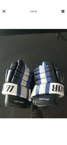 NEED GONE ASAP - RARE Mattias Ohlund Tampa Bay Warrior 14" Pro Stock Gloves