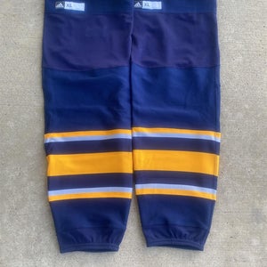 New Buffalo Sabers Home Stock Blue Senior XL Adidas Pro Stock Socks
