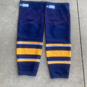 Buffalo Sabers Stock Blue Senior Large Adidas Pro Stock Socks