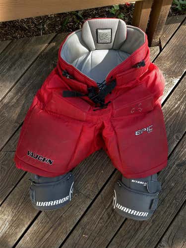Red Junior XL Vaughn Hockey Goalie Pants
