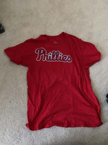 Bryce Harper Phillies Red Adult Large Majestic Shirt