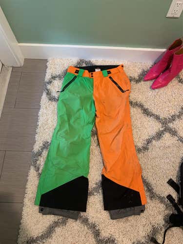 Green and Orange Zip-Off Adult Small Arctica Ski Pants