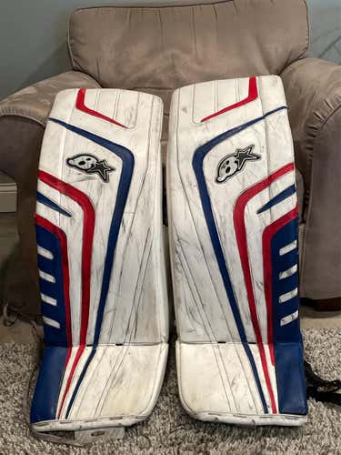 White Senior 34" Brian's OPTiK Goalie Leg Pads