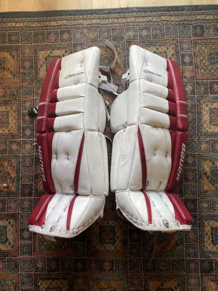 Red Intermediate 30"+1 Bauer Reactor 7000 Goalie Leg Pads