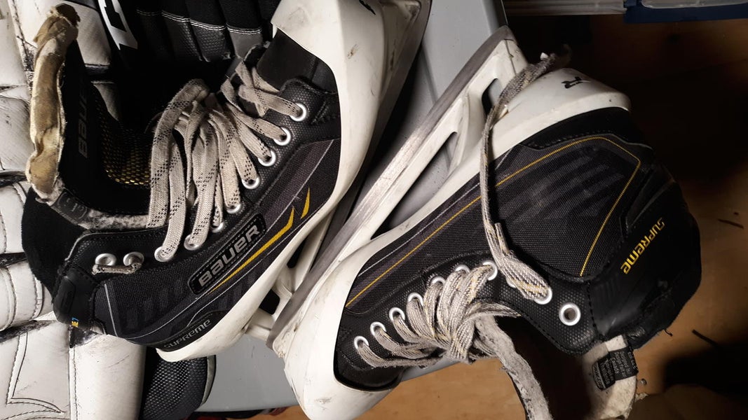 Senior Used Bauer Supreme One.7 Hockey Goalie Skates Regular Width Size 9