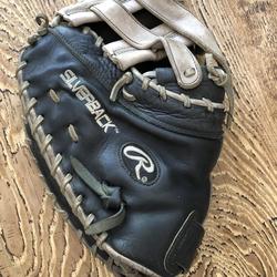 Black High School/College First Base 12.75" Baseball Glove
