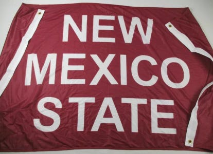 Rare * New Mexico State Aggies Stadium / Arena - Flag Banner * Approx 61 X 35