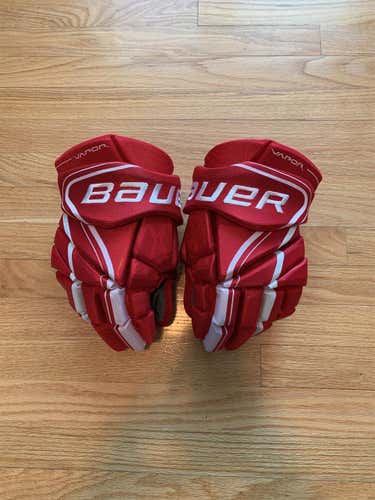 Red Senior Bauer Vapor X800 Lite 14"  Gloves