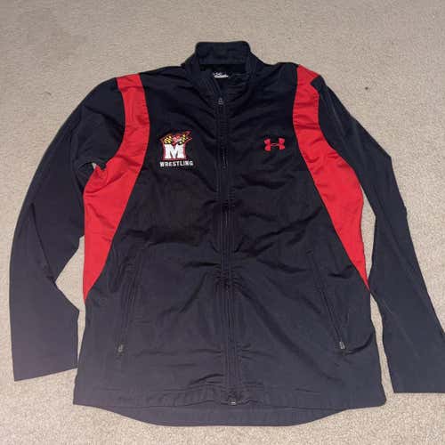 Maryland Terrapins Wrestling Team Issued Under Armour Warm Up Jacket Size Small