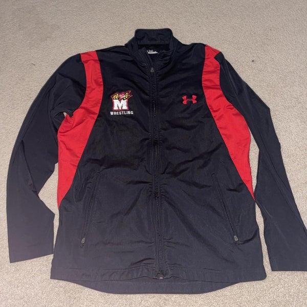 Maryland Terrapins Wrestling Team Issued Under Armour Warm Up Jacket Size Small