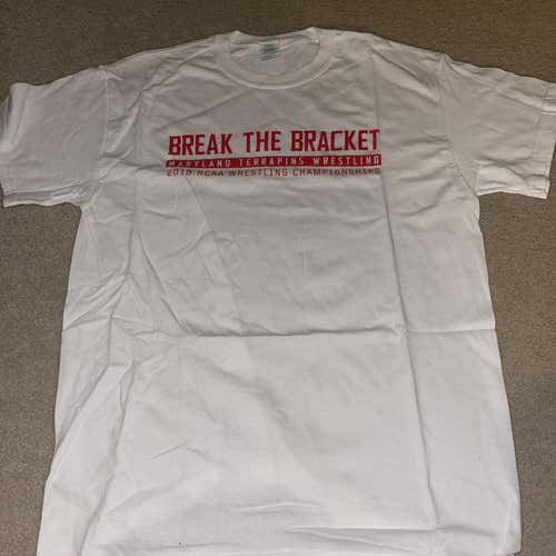 NWOT Maryland Wrestling 2018 Big Ten Championships Shirt Men’s Size Medium White