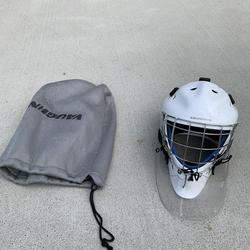 White Used Junior Vaughn VC7700SB Goalie Mask