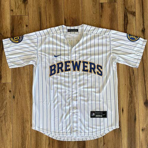 NEW Nike Christian Yelich Brewers Baseball Jersey - Large