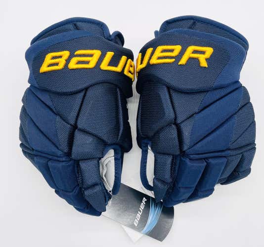 New Jayden Schwartz Bauer Vapor 1X Lite Pro Hockey Gloves-14"-Grey Clarino Palms