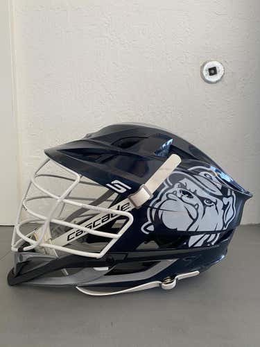 Georgetown Navy Blue Game Worn Cascade S Helmet