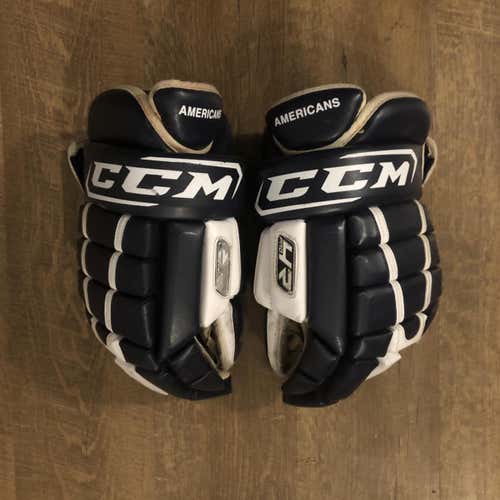 Used 15" Blue/White CCM Classic 4-Roll Pro Gloves