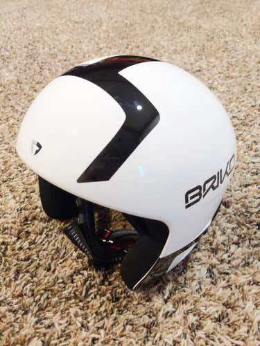 White New Unisex Small Briko Vulcano FIS Helmet FIS Legal