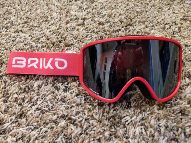 Red Used Unisex Briko Homer Ski Goggles Medium