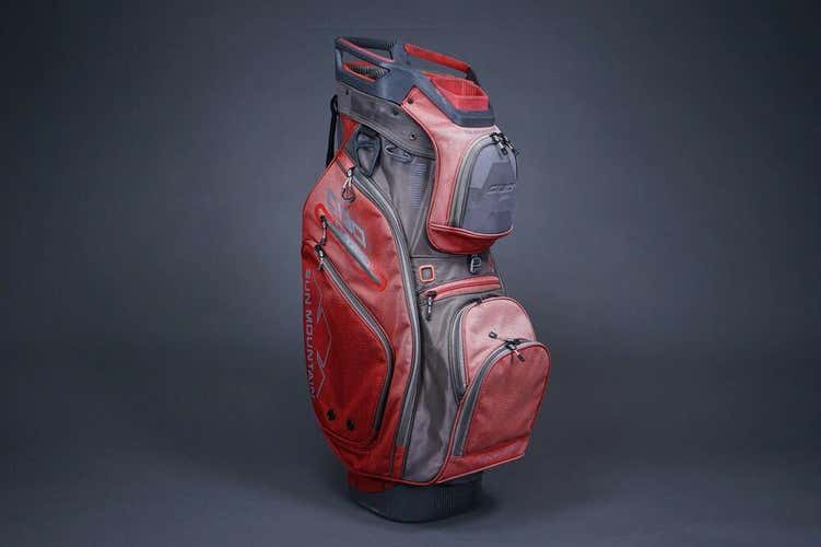 SUN MOUNTIAN C130 14-WAY DIVIDER GOLF CART BAG, RED/SILVER SUN FADDED ~ LOOK!