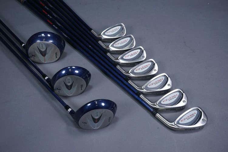 WILSON FIRESTICK OVERSIZE TITANIUM MATRIX GOLF SET W/ MEN’S FLEX SHAFTS