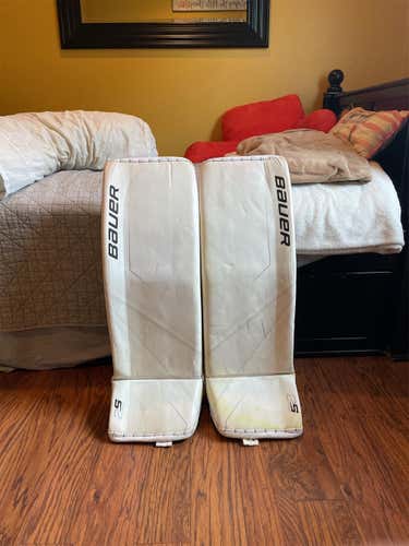 White Senior 35" Bauer Supreme 2S Pro  Goalie Leg Pads