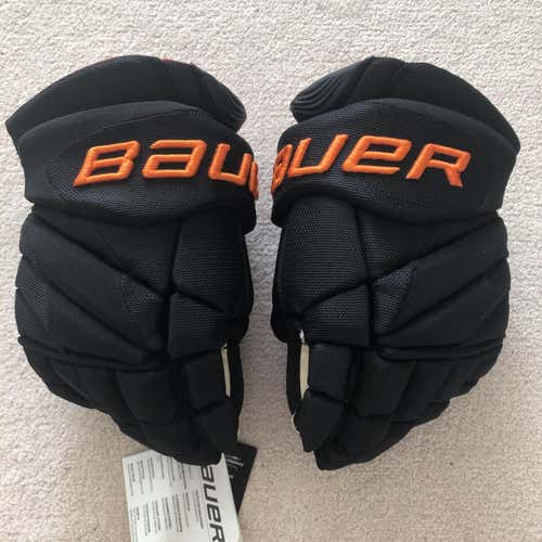 New Pro Stock Bauer Vapor 1x Pro Lite Tigers Hockey Gloves 13" black/orange ncaa Last Pair