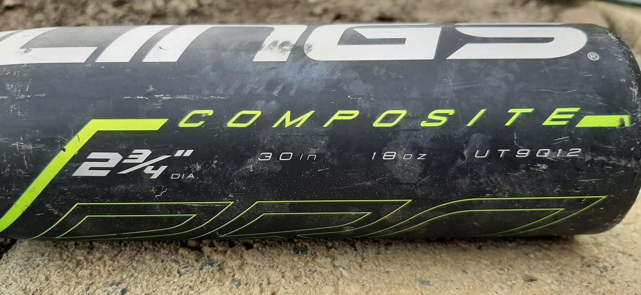 Used Kid Pitch (9YO-13YO) USSSA Certified 2018 Rawlings Composite Quatro Pro Bat (-12) 18 oz 30"